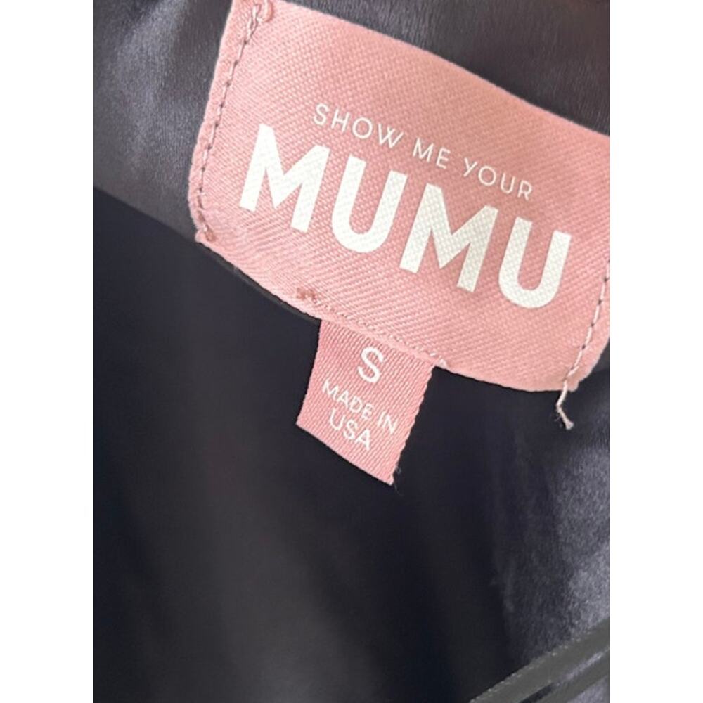 Show Me Your Mumu Jasmine Fringe Maxi in Black Luxe Satin S - Picture 5 of 8